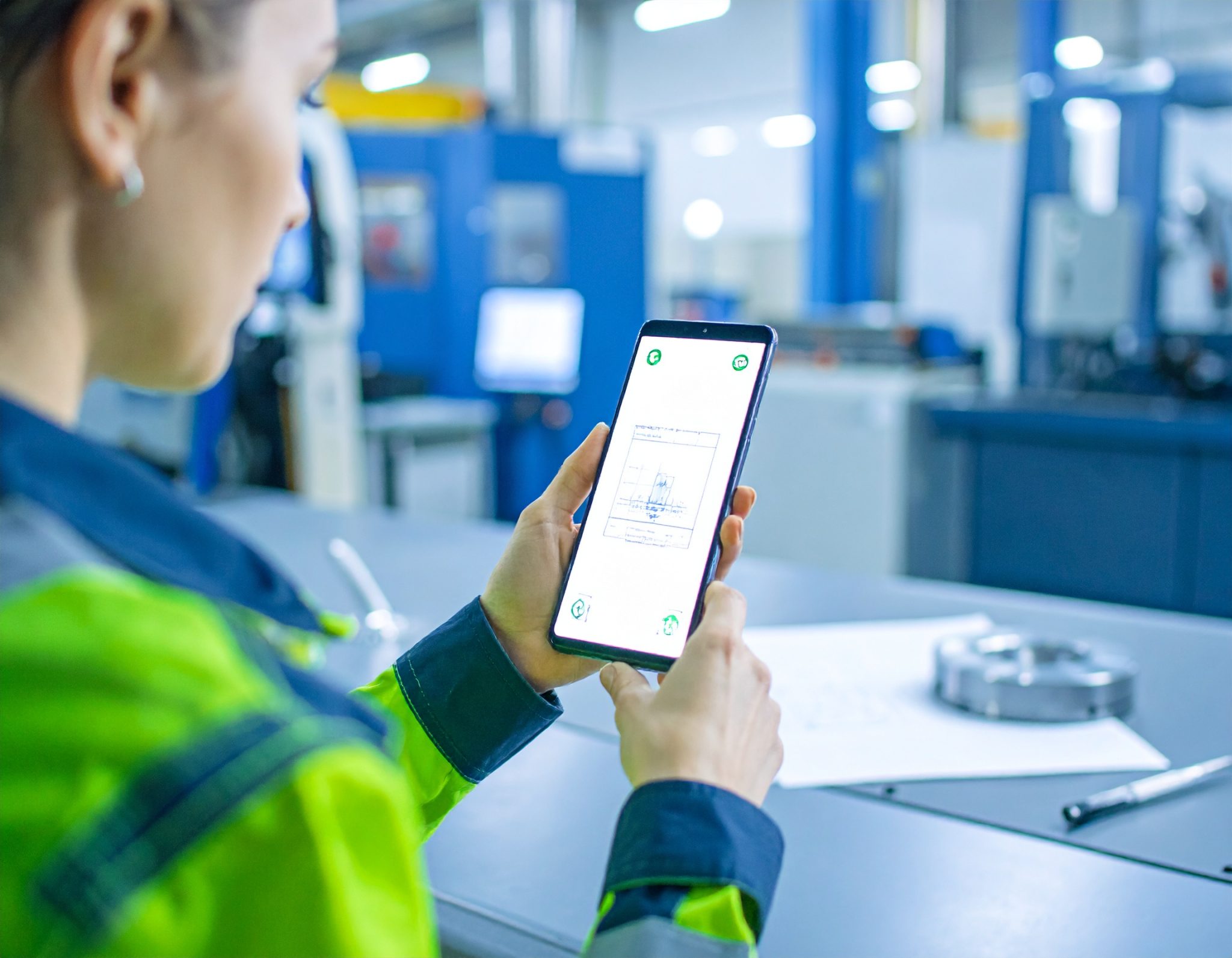 smartphone ra inspection et contrôle qualité